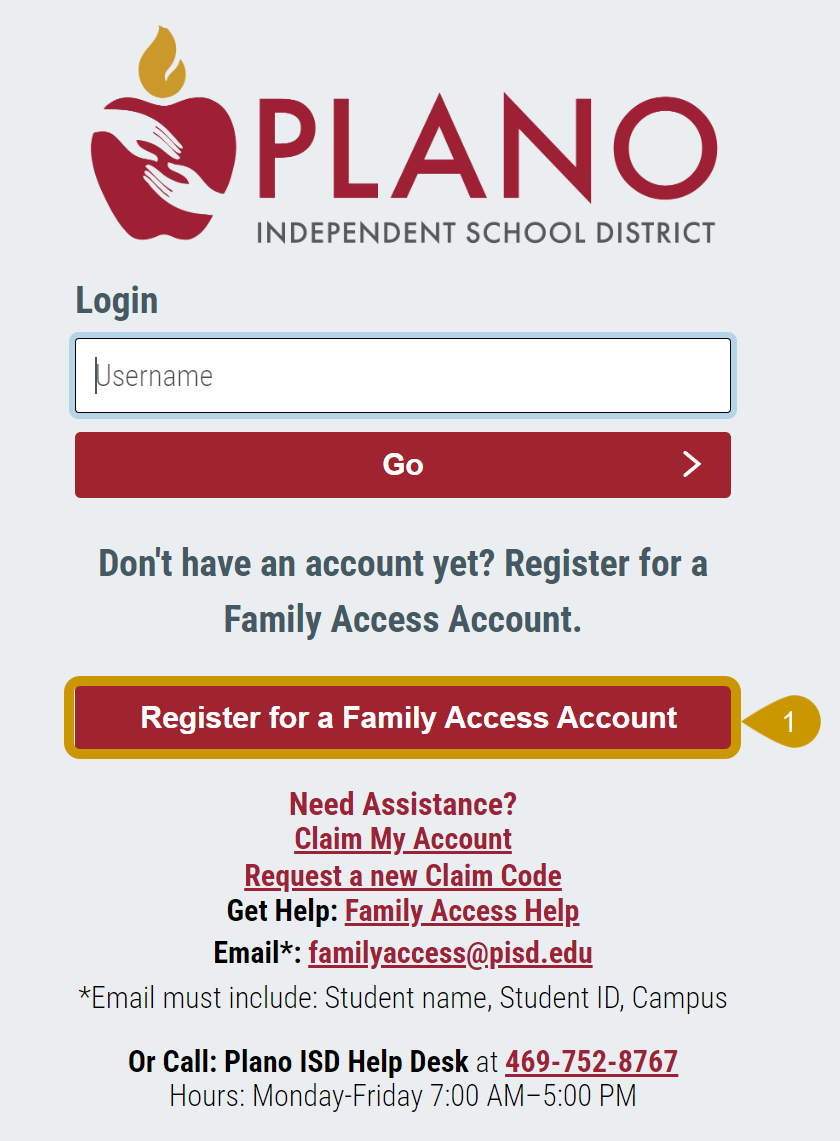Family Access home screen